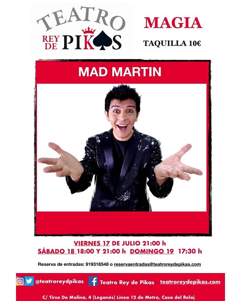 Magia con MAD MARTIN en el Teatro Rey de Pikas