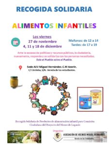 Recogida solidaria DE ALIMENTOS INFANTILES
