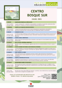 Programación en enero 2021 en Bosque Sur