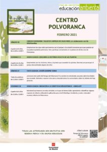 Programación en febrero 2021 en el CEA Polvoranca
