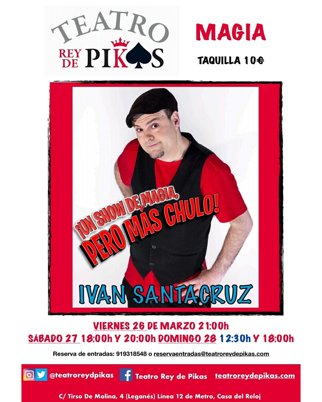 Magia y humor en el Teatro Rey de Pikas con Iván Santacruz