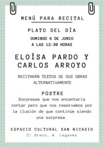 Recital Arroyo vs Pardo en el espacio cultural San Nicasio