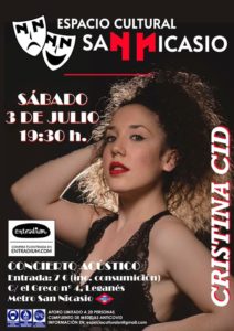 Concierto acústico de Cristina Cid