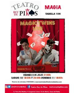 Espectáculo de magia MAGICTWINS LIVE en Teatro Rey de Pikas