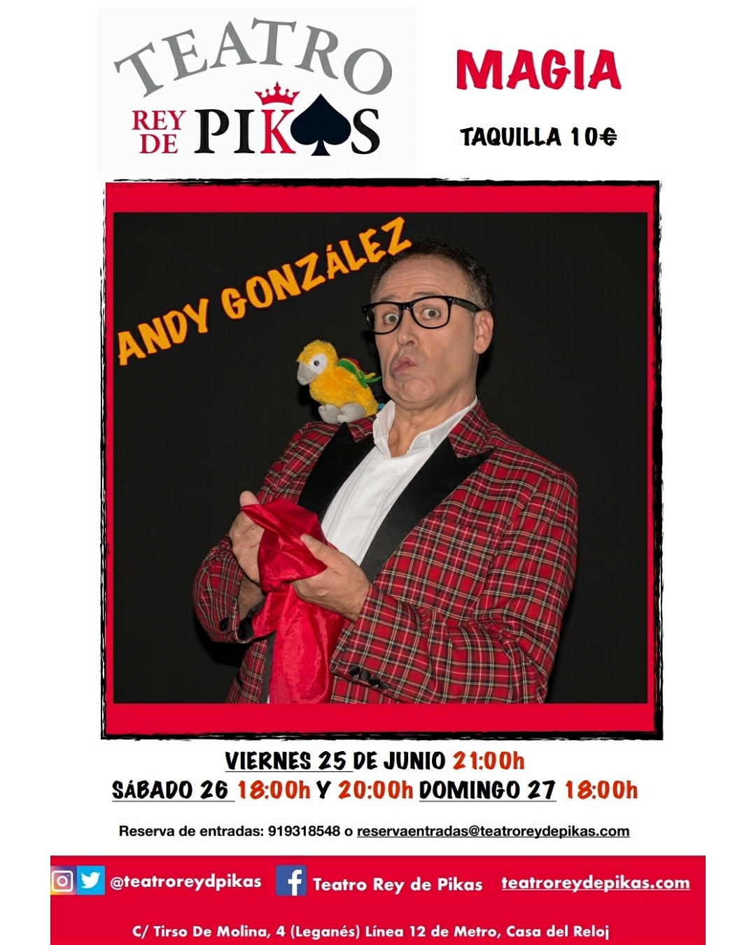 La magia de Andy González con su espectáculo “PA’REÍRSE… MAGIA” 