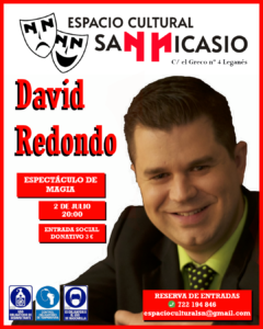 Magia con David Redondo con su espectáculo de magia de salón