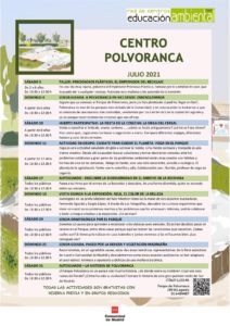 Programación en julio 2021 en el CEA Polvoranca