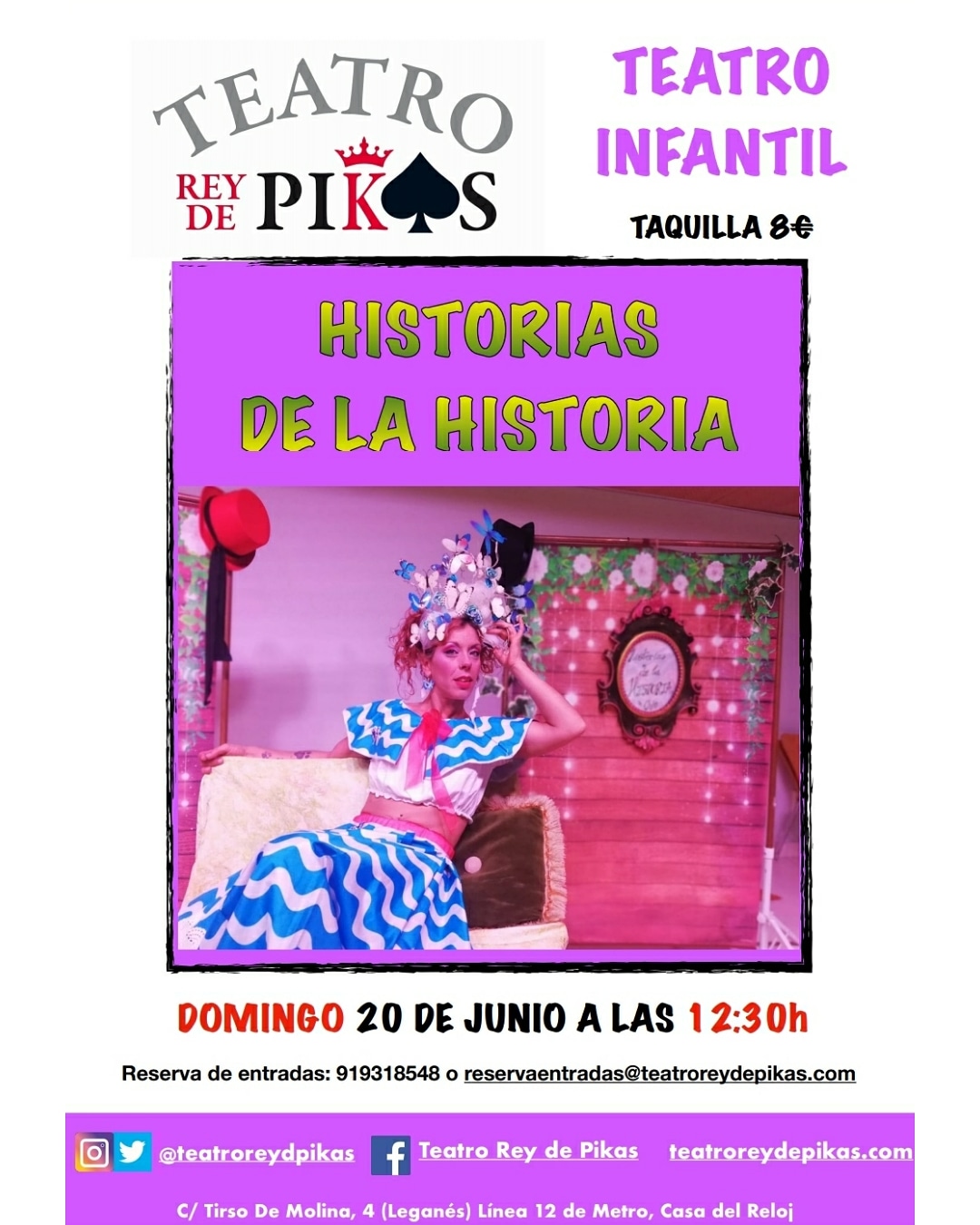 Teatro infantil «Historias de la Historia» en Rey de Pikas