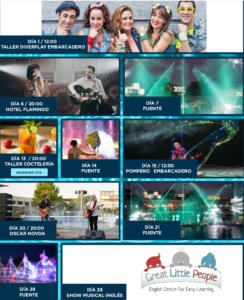 Calendario de actividades en ParqueSur mes de agosto