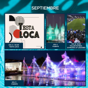 Calendario de actividades en ParqueSur mes de septiembre