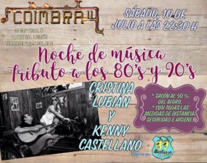 Tributo a los 80 y 90 en el Coimbra II