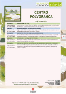 Programación en agosto 2021 en el CEA Polvoranca y Bosque Sur
