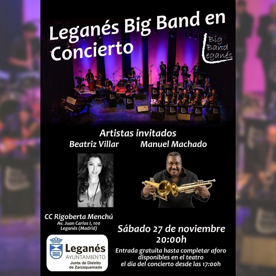 Concierto Leganés Big Band en el Teatro José Monleón.