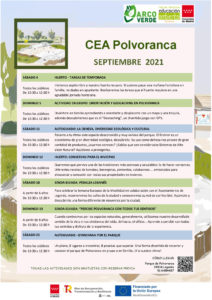 Programación en septiembre 2021 en el CEA Polvoranca y en Bosque Sur