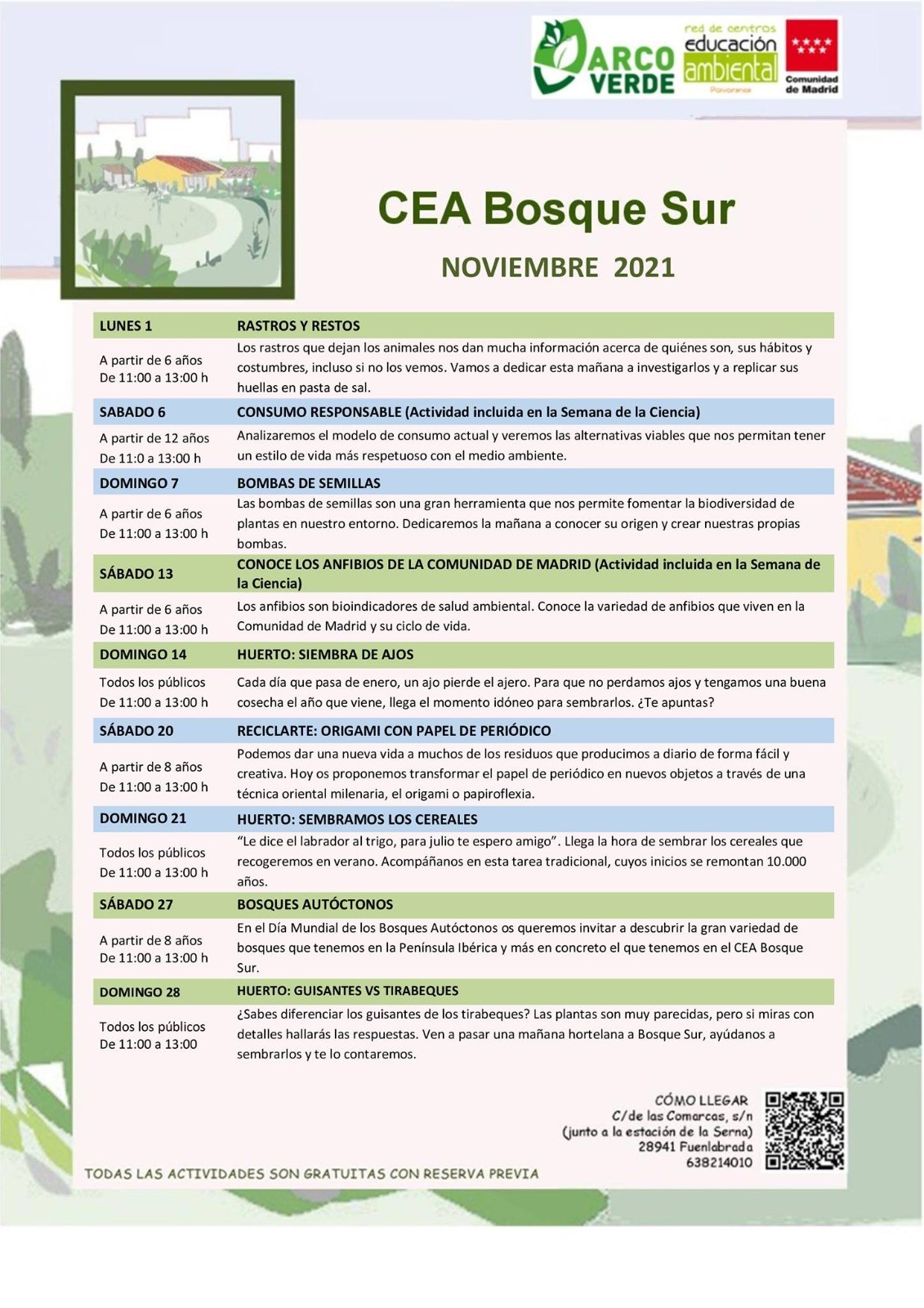 Bosque Surbosquesur CEA leganes actividades ambientales