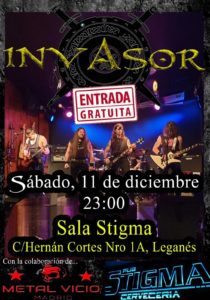 heavy metal concierto invasor sala stigma leganes musica en directo