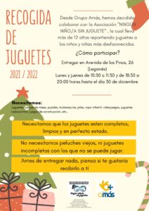grupo AMAS recogida de juguetes 2021/2022