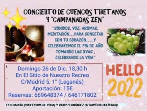 concierto de cuencos tibetanos y campanadas zen en el sitio de nuestro recreo en leganes