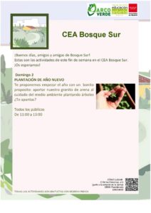 plantación de año nuevo cea bosque sur educacion ambiental leganes