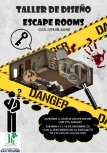 taller de diseño de escape rooms jovenes leganes