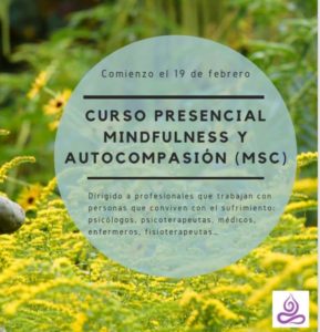 Curso Mindfulness y Autocompasión (MSC) el sitio de nuestro recreo leganes