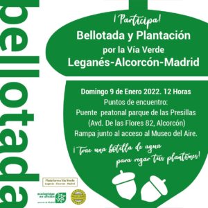 bellotada y plantacion por la via verde leganés