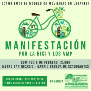Manifestación por la bici y VMP