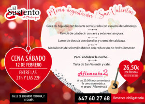 Menú degustación por San Valentín El Sustento De Butarque