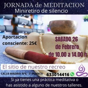 jornada de meditación el sitio de nuestro recreo