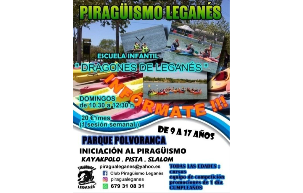 clases de piraguismo en leganes