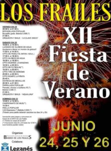 Actividades organizadas por la Asociación de Vecinos de Los Frailes en el parque anexo a la calle de la Alegría