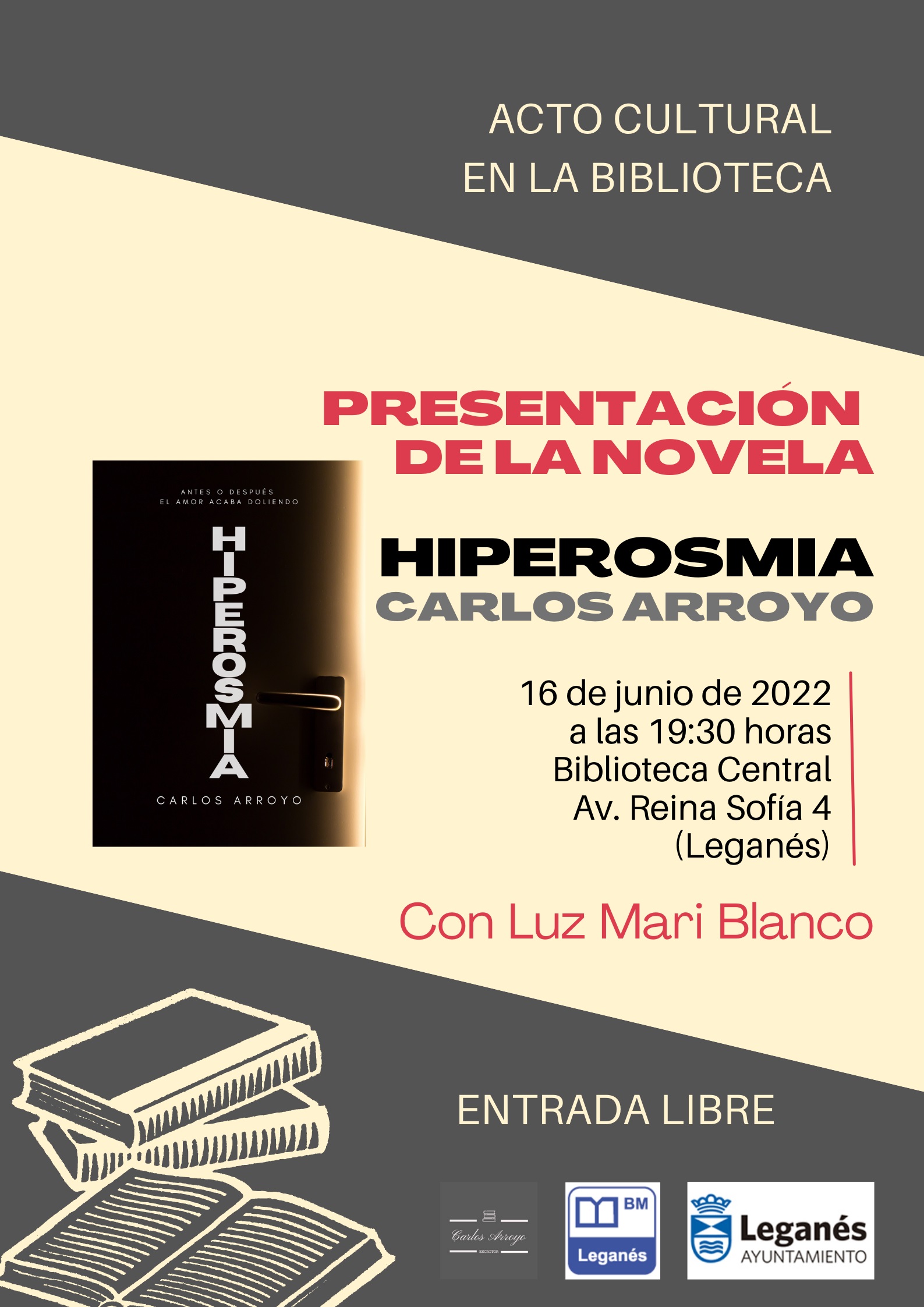 Presentación del libro “Hiperosmia” novela de suspense