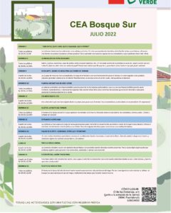 Programación CEA Bosque Sur julio 2022