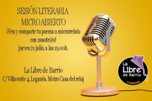 Sesión literaria de micro abierto