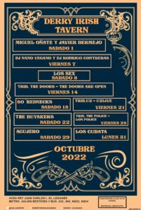 Conciertos en el Derry en octubre