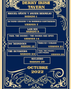 Conciertos en el Derry en octubre