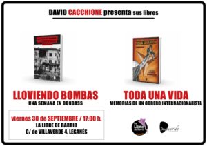 David Cacchione presenta sus libros en la Libre