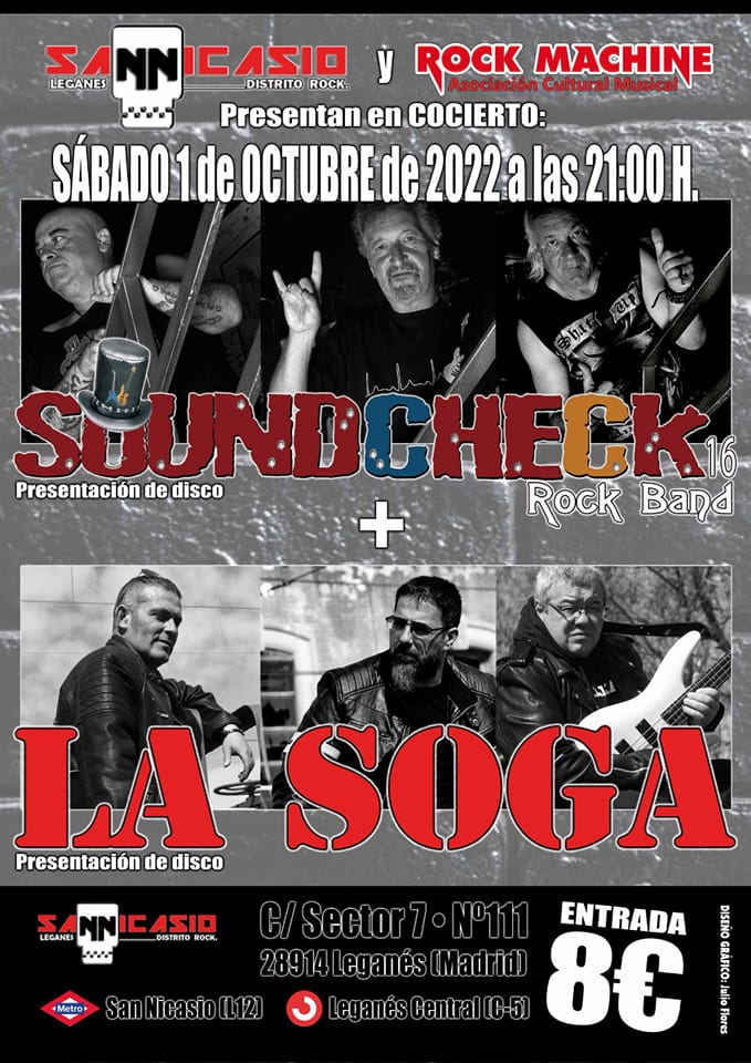 En San Nicasio Distrito Rock concierto de Soundcheck y La Soga