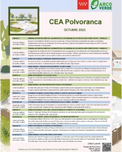 Ya está aquí la programación mensual de actividades gratuitas para el mes de octubre!? El primer fin de semana celebramos el Día de las Aves. Dos jornadas llenas de actividades para todos los públicos, en colaboración con el grupo local @seovanellus, Grupo Ornitológico SEO-Monticola, GREFA, Asociación fotografía y biodiversidad. Si quieres disfrutar en familia conociendo algunas de las aves que sobrevuelan #ArcoVerde, ven a participar en este evento tan especial. ?¿Cómo se reservan las plazas?? - Las reservas se gestionarán por correo electrónico, por teléfono o de forma presencial. - El plazo de inscripción se abre 14 días antes de la actividad a realizar. - Solo se confirmarán las plazas cuando se cumplimenten todos los datos correctamente. Nuestros correos electrónicos son: ?CEA Bosque Sur --> bosquesurcea@gmail.com ?CEA Polvoranca --> redcentros.polvoranca@madrid.org Además os recordamos que el CEA Polvoranca cierra los lunes y el CEA Bosque Sur cierra los viernes.