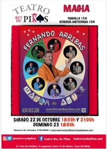 Fernando Arribas, con su espectáculo “MAGIA DE AUTOR”. 