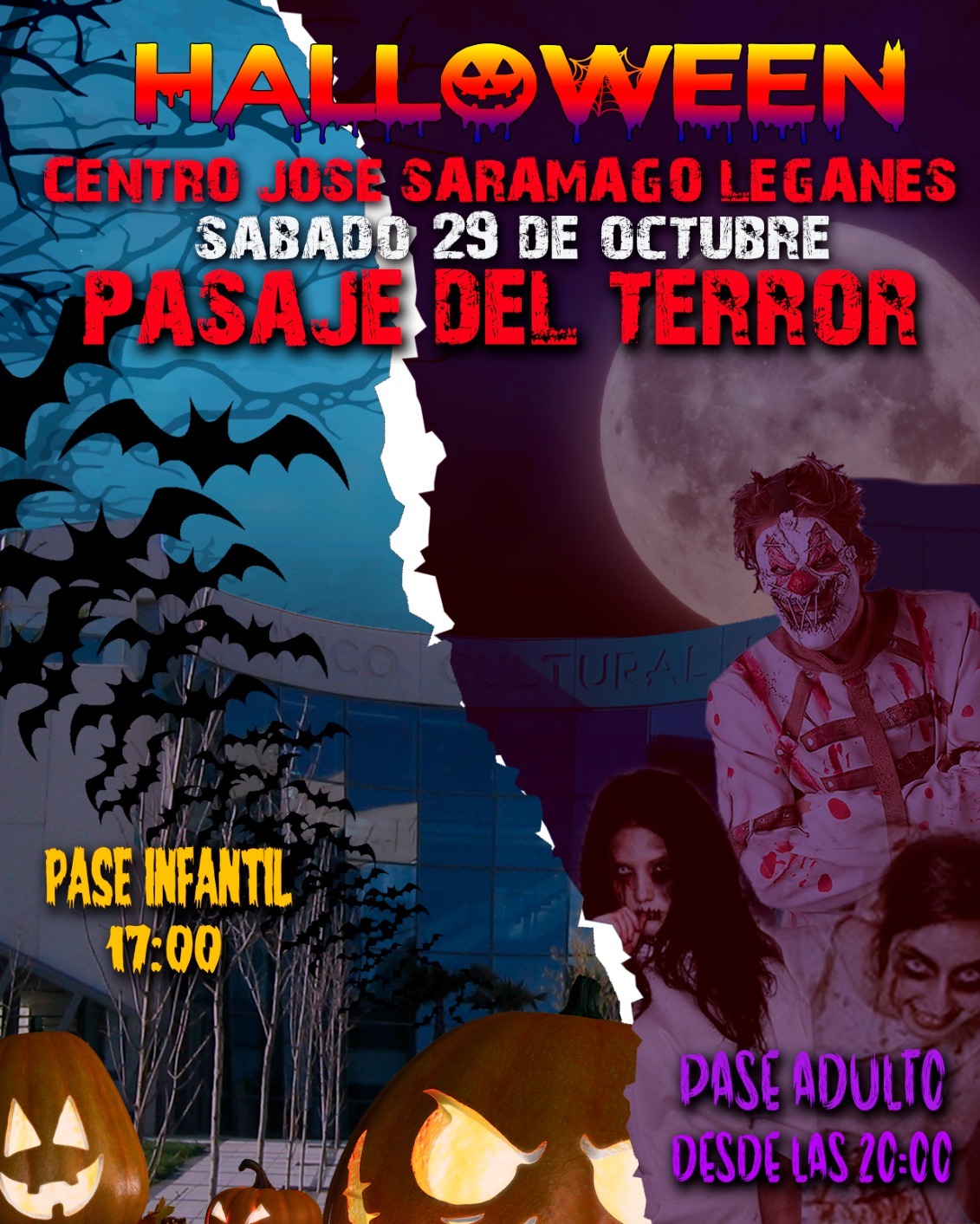 Halloween pasaje del terror Asociación Vecinal San Nicasio