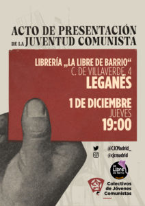 Acto de presentación de la juventud comunista