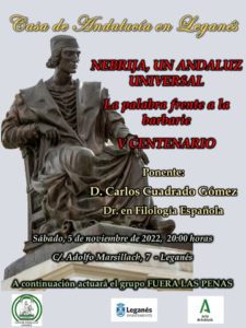 Conferencia sobre un personaje andaluz con polémica: *NEBRIJA, ANDALUZ UNIVERSAL*