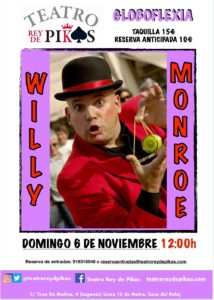 Espectáculo de Globoflexia y magia infantil con Willy Monroe 