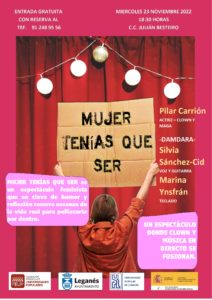 Espectáculo feminista de Pilar Carrión y Damdara.