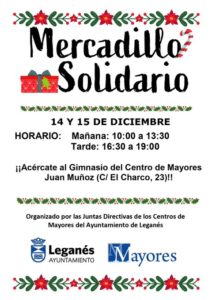 Cartel mercadillo de mayores