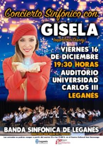 Concierto sinfónico de Gisela y a la Banda Sinfónica de la Escuela Municipal Manuel Rodríguez Sales