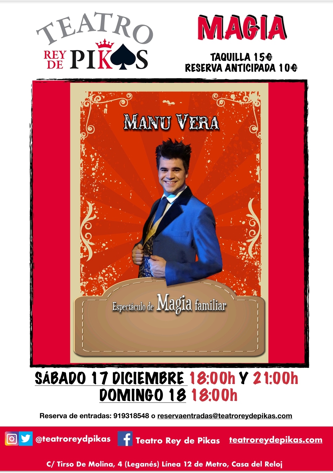 Espectáculo de magia en Leganés con Manu Vera