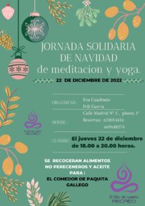 Jornada solidaria de navidad de meditación y yoga