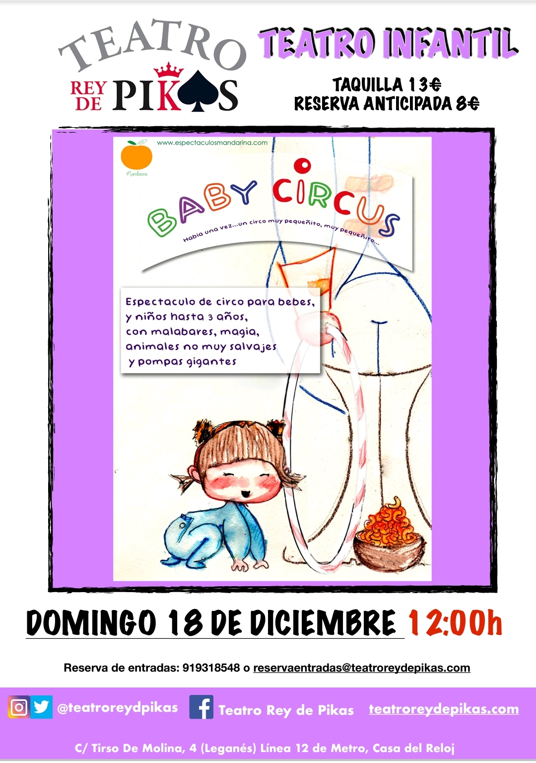 Teatro para bebés “Baby Circus” de Tina Mandarina